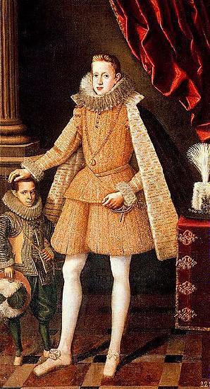 Rodrigo de Villandrando Portrait of infante Felipe (future Phillip IV) with dwarf Soplillo France oil painting art
